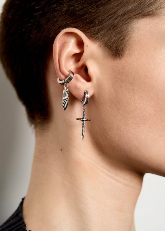 Моносерьги SHE IS MONO Моносерьга из серебра CROSS EARRING