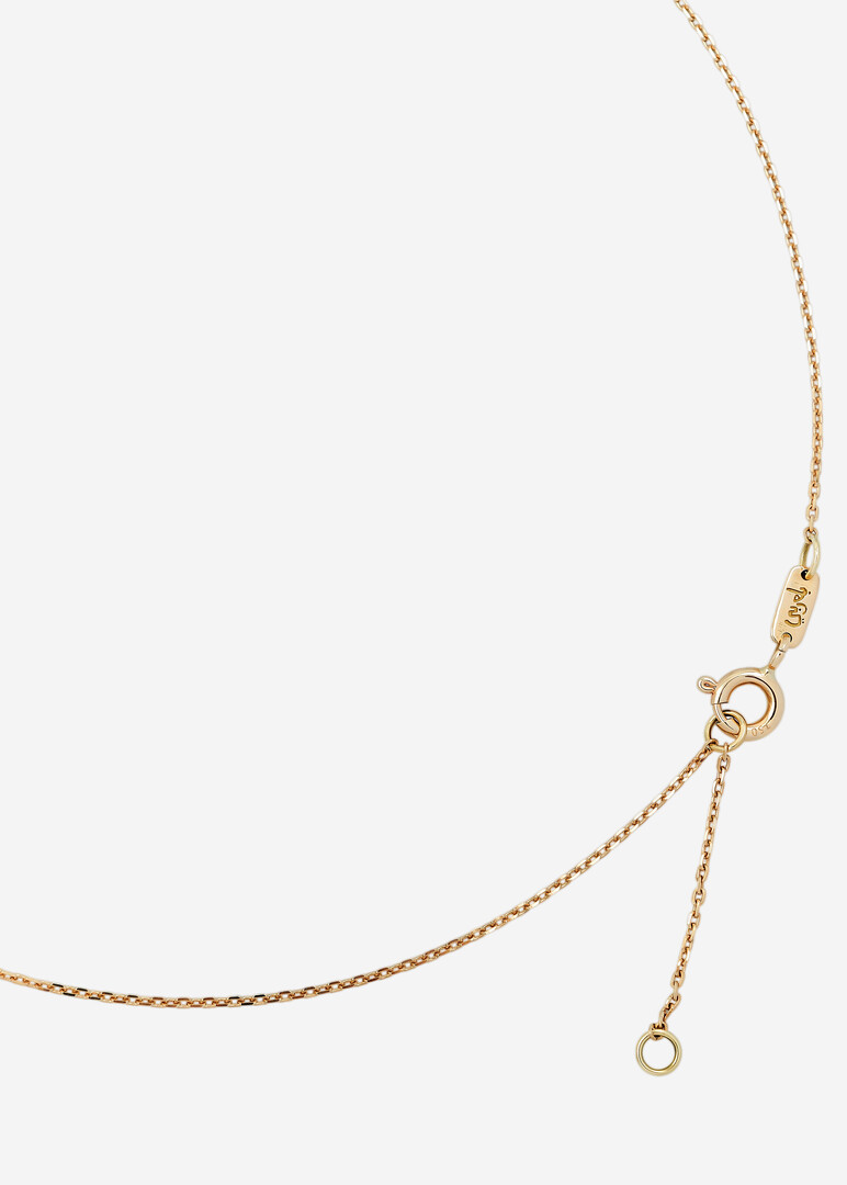 yellow gold love necklace with white diamonds