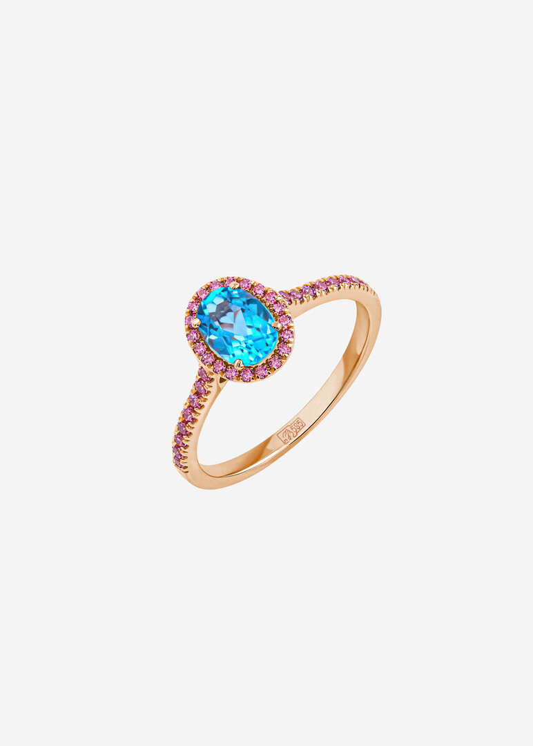 gold ring with topaz
