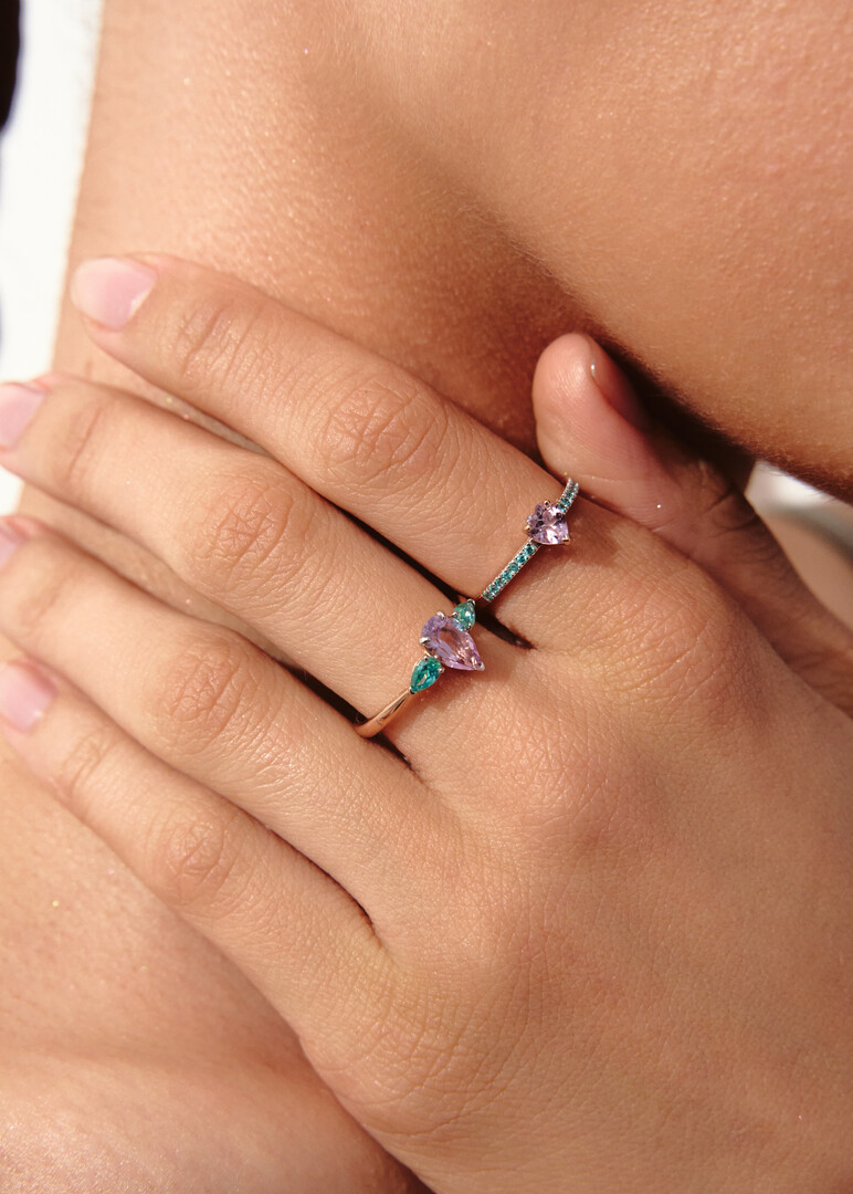 gold amethyst ring