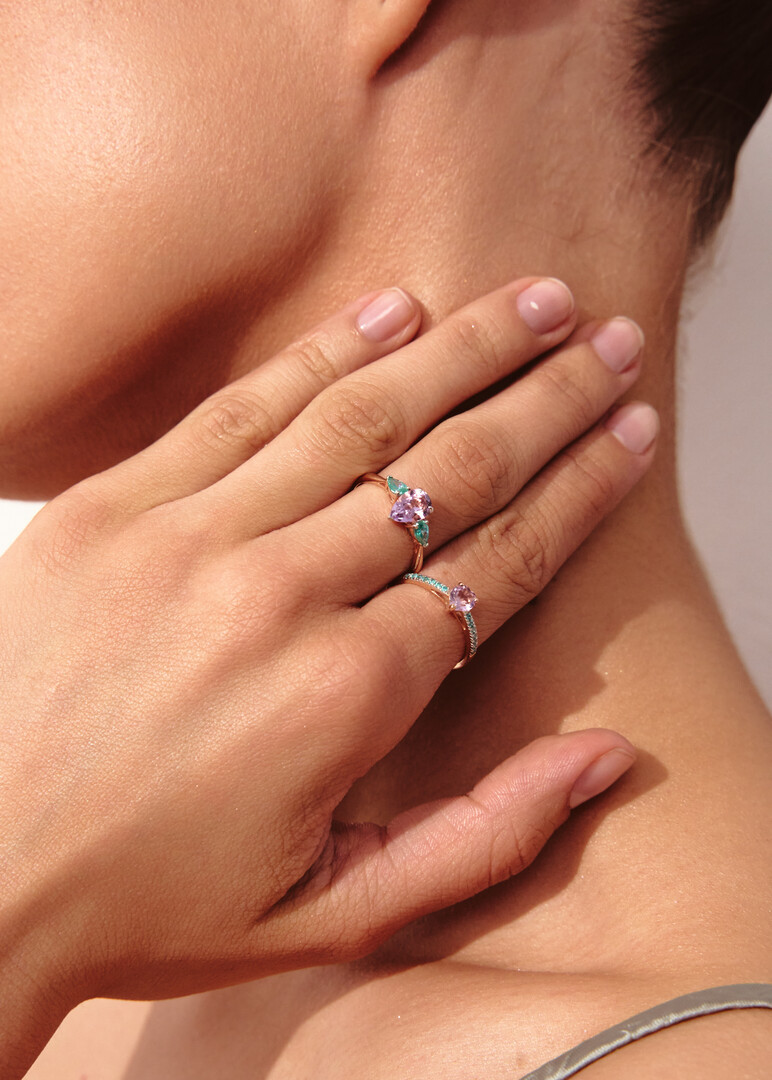 gold amethyst ring