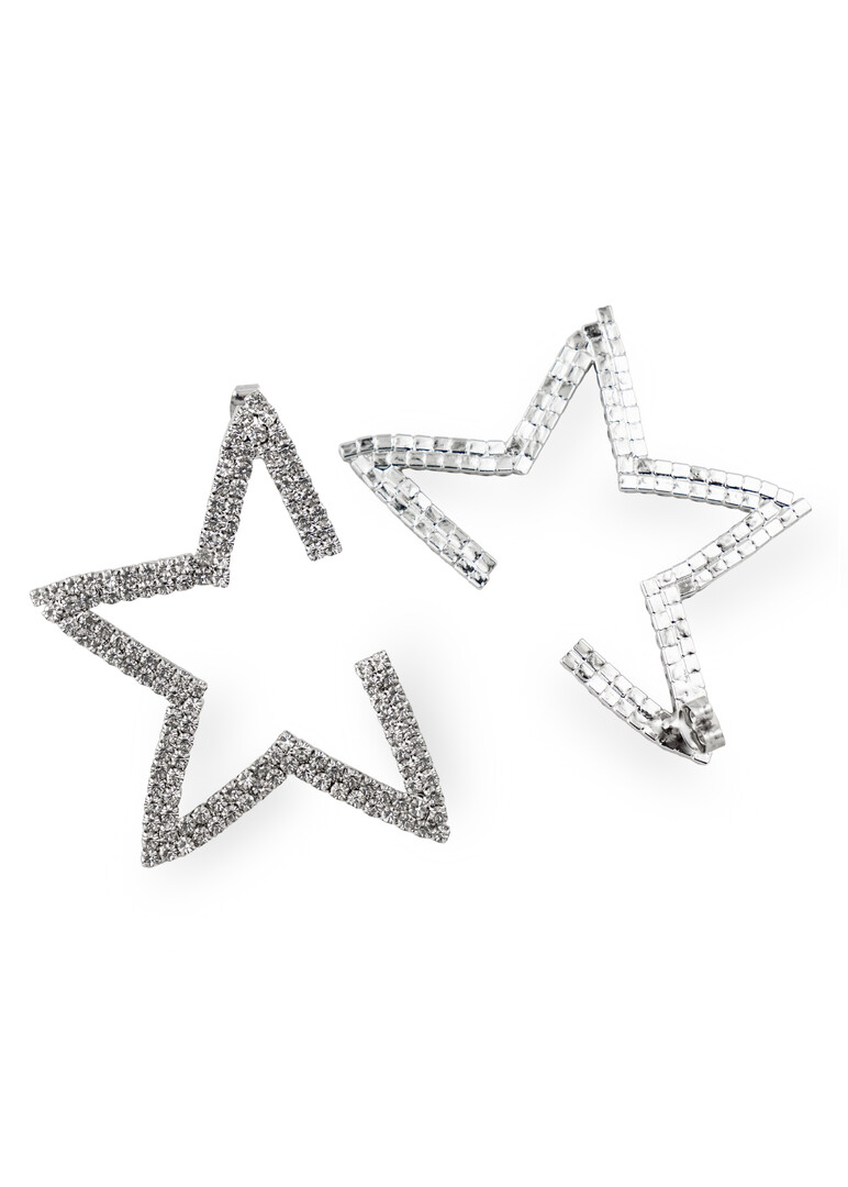Silver Semi-star Earrings
