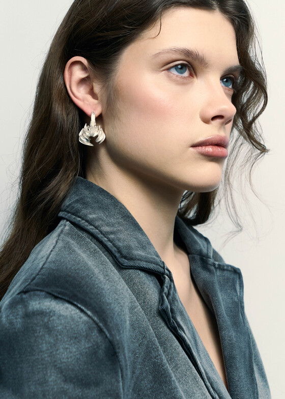 Моносерьги STL Lab Моносерьга из серебра FLOS