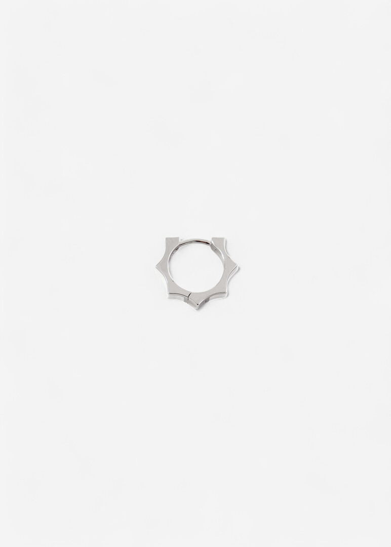 white gold piercing with white enamel Parфенон