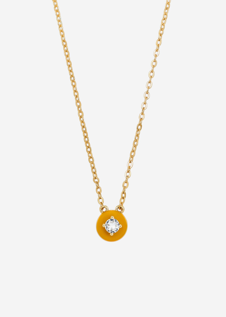 Necklace with enamel with stone