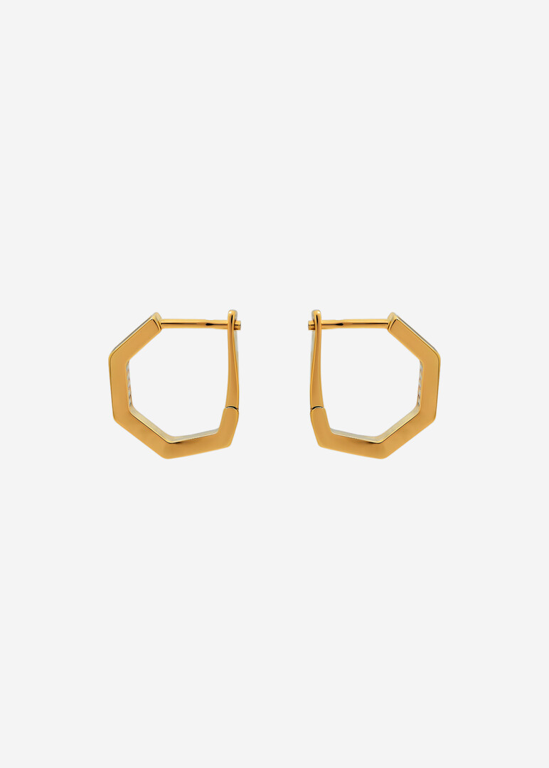 Earrings with enamel and stones, black