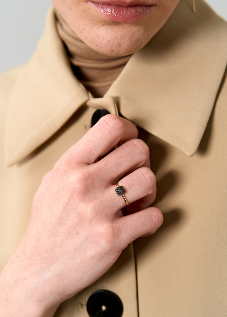 Gold and diamond ring