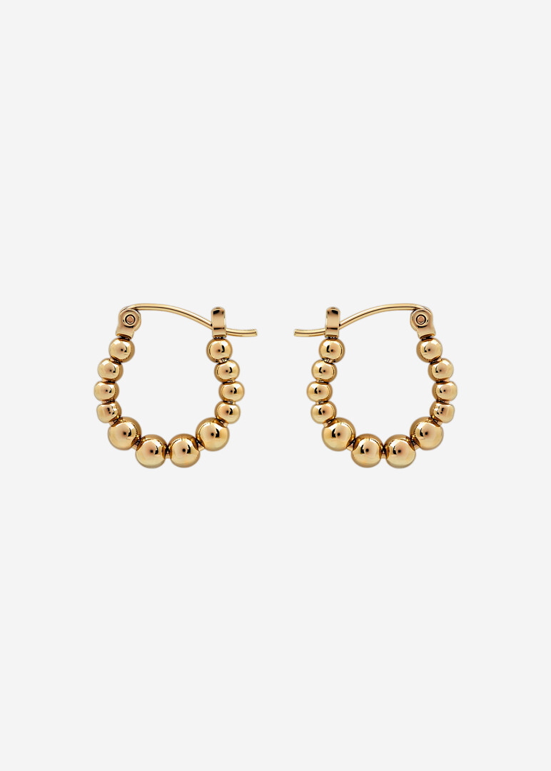earrings with small hanging round details