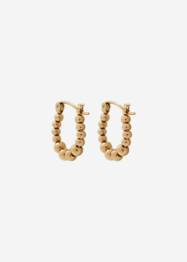 earrings with small hanging round details