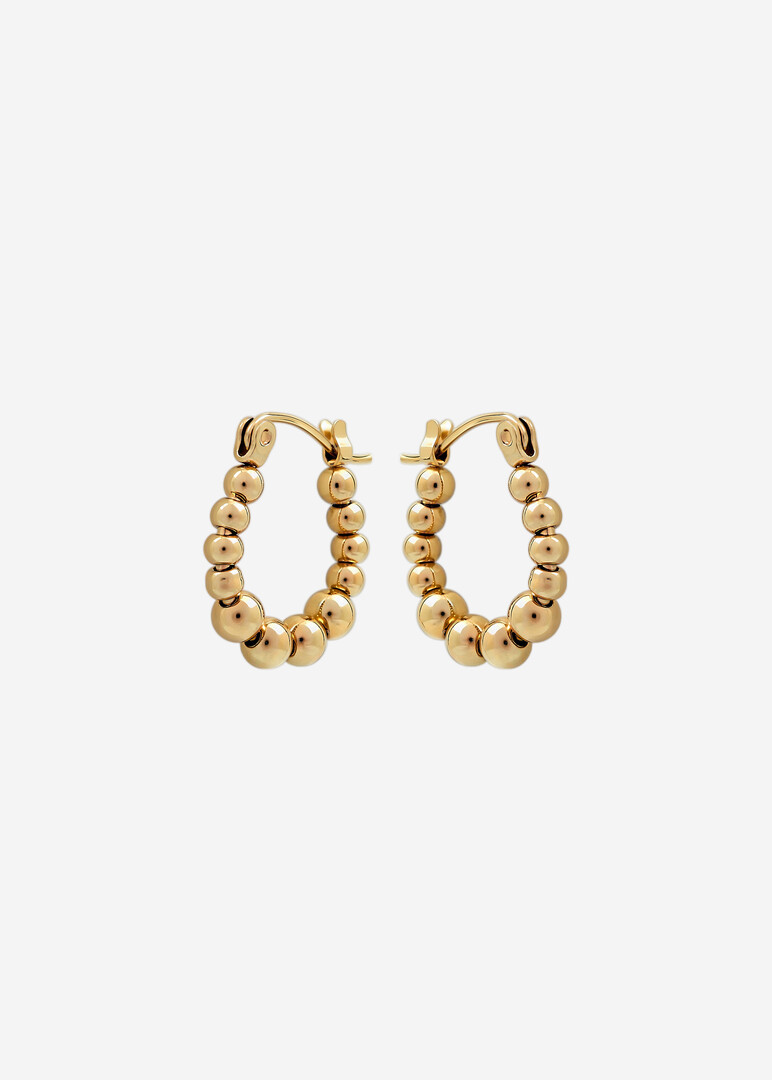 earrings with small hanging round details