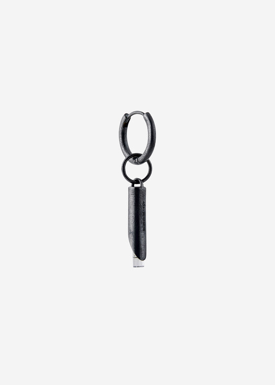 Моносерьги Struga Моносерьга из серебра с турмалином Classic + Amulet Tube Medium