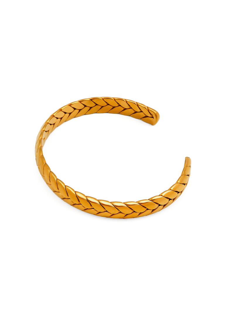 gold-plated spikelet bracelet