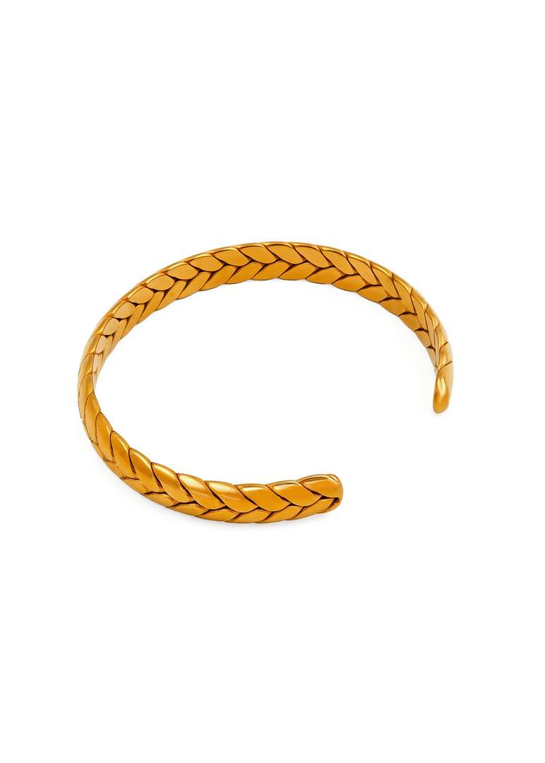 gold-plated spikelet bracelet