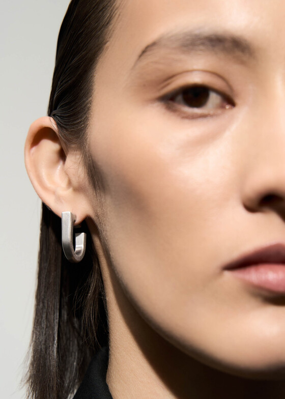 Моносерьги Rick Owens Моносерьга из серебра DRING
