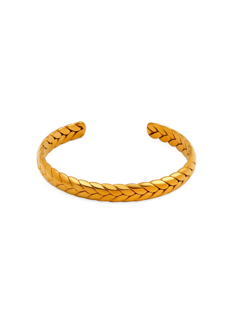 gold-plated spikelet bracelet
