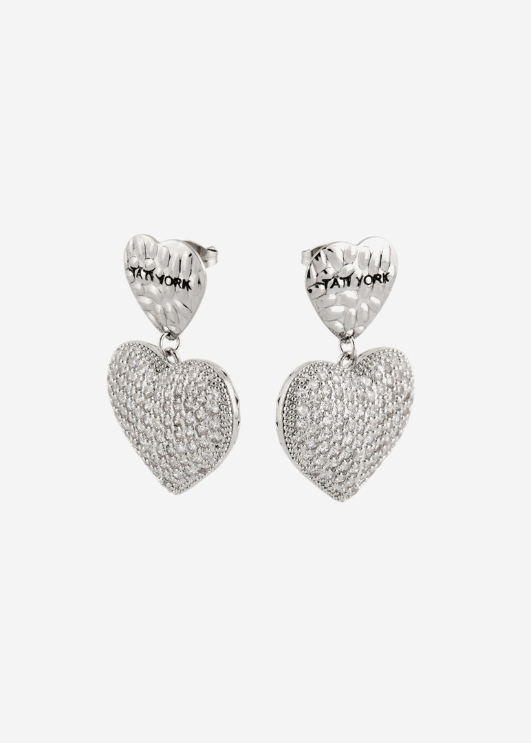 silver-tone earrings Silver Heart