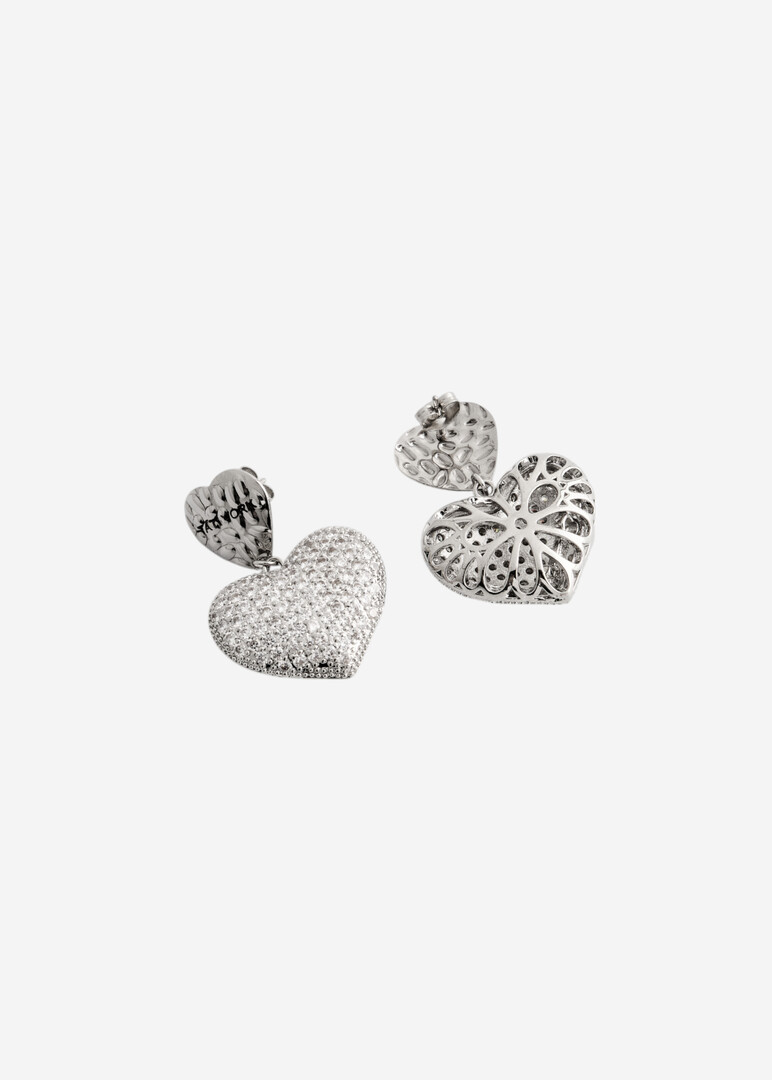 silver-tone earrings Silver Heart