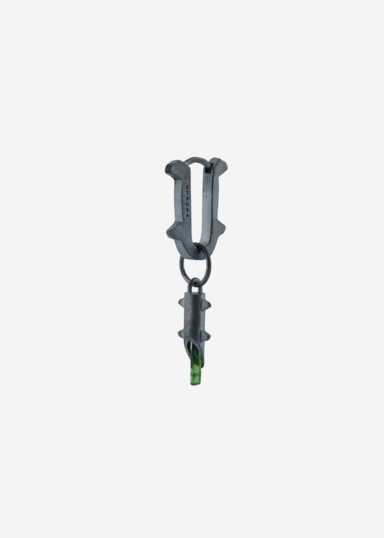 Моносерьги Struga Моносерьга из серебра с турмалином Thorn + Amulet Thorn Small