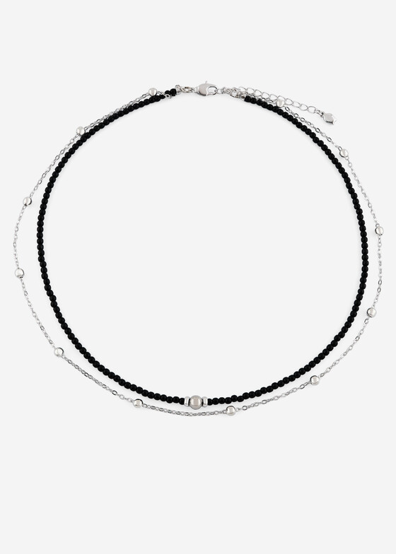 Многослойные колье Wisteria Gems Двойное колье из черного турмалина