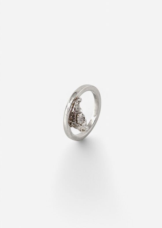 Тонкие кольца Dzhanelli Jewellery Кольцо из серебра с фианитами «Корона», коллекция GATHER LUCK