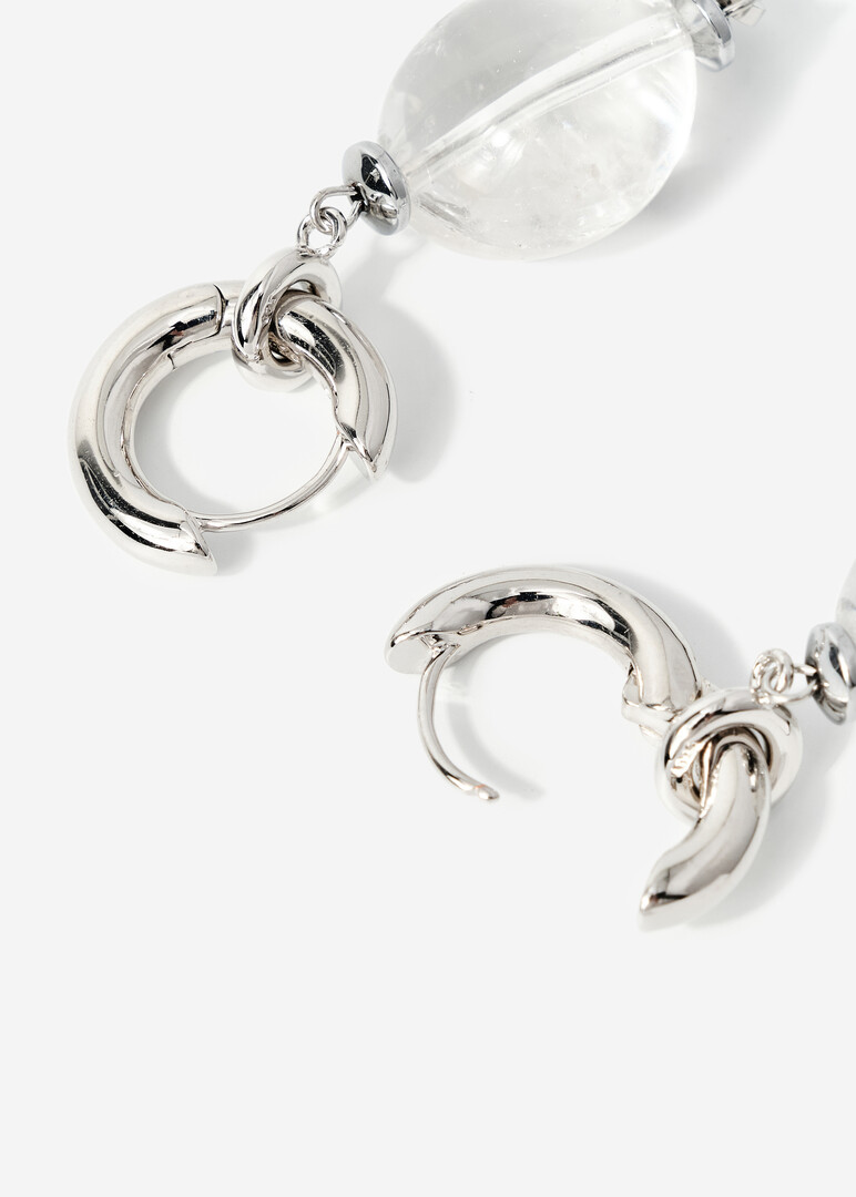 silver-tone crystal drop earrings Duet
