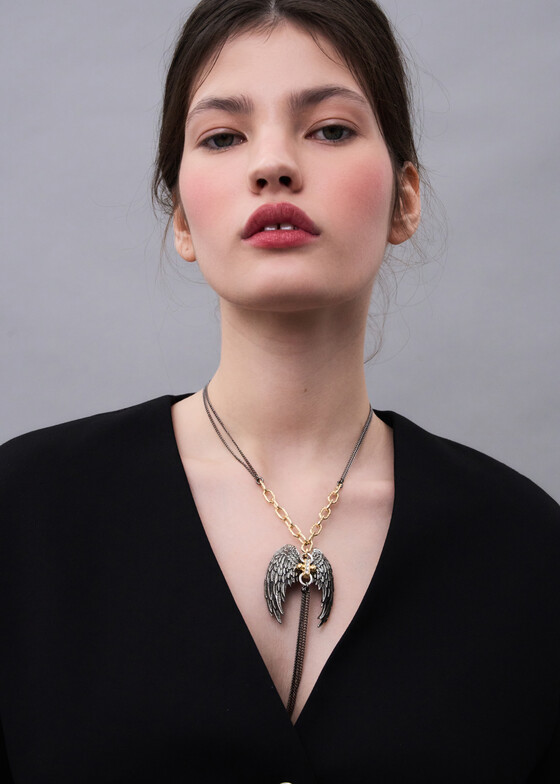 Кулоны и подвески INDULGENCE safina concept Колье Gothic Chic с подвеской с крыльями