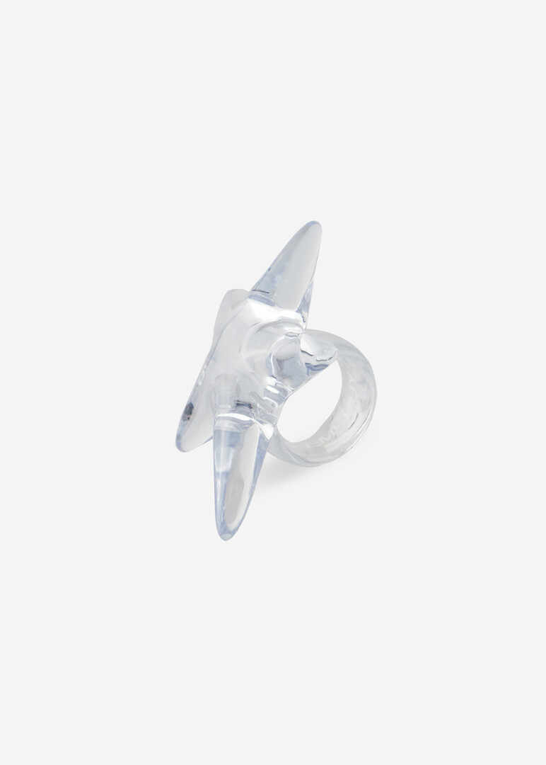 transparent ring STAR RING CLEAR