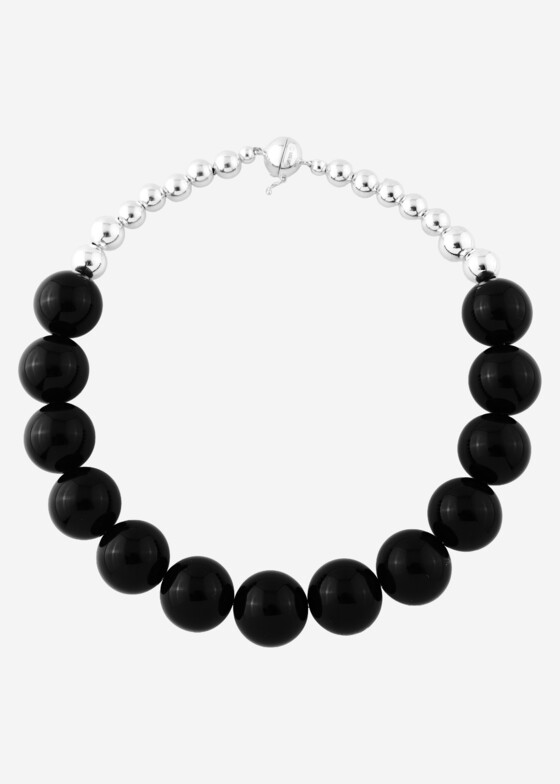 Кулоны и подвески Camille Surault Колье Black Pippa из серебра с агатом