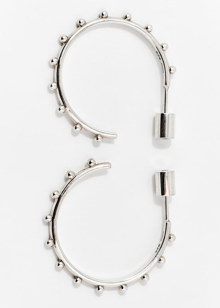 PRINCESS silver hoop earrings