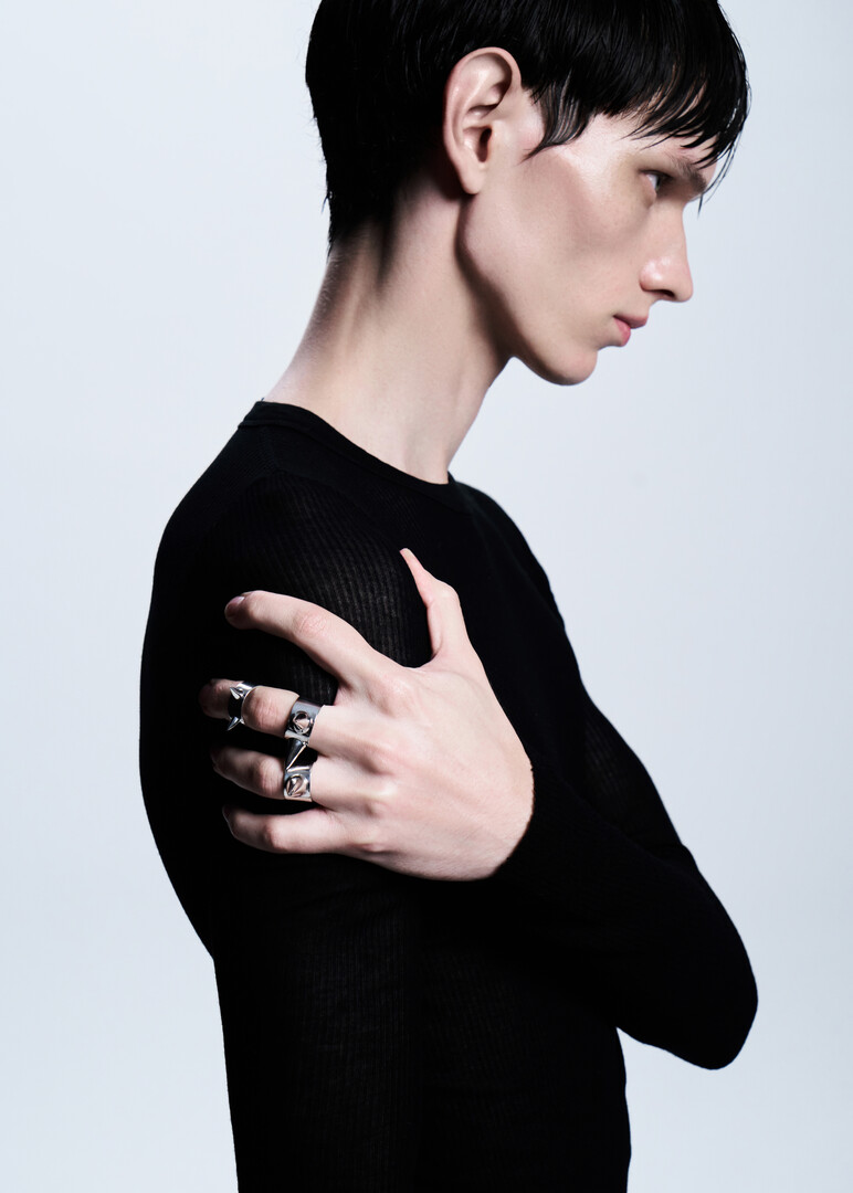 silver spike ring