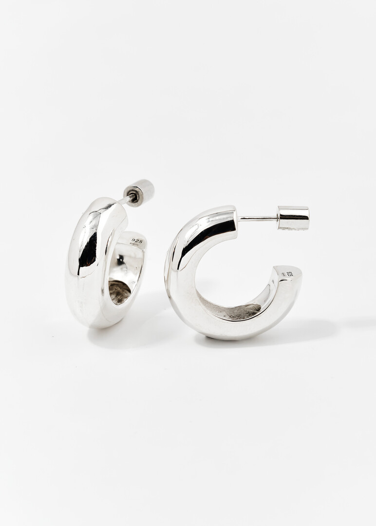 GLOW HOOPS Silver Hoop Earrings