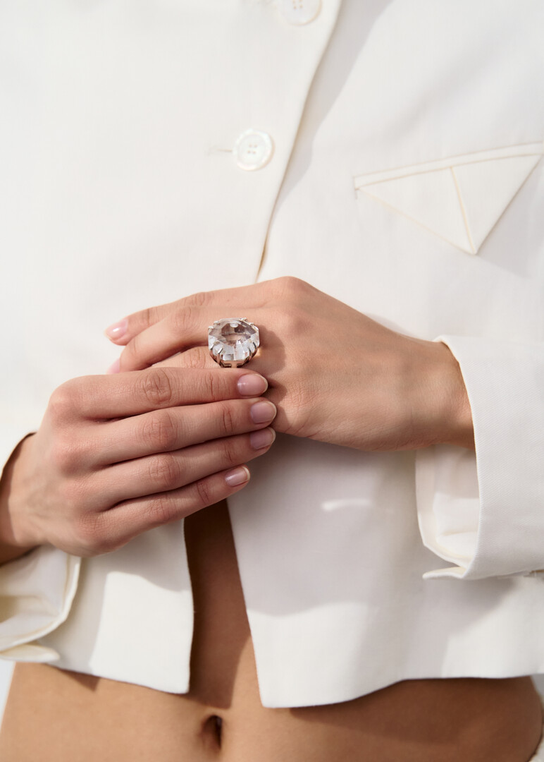 crystal ring «Crystal from the chandelier»