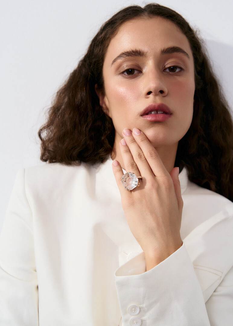 crystal ring «Crystal from the chandelier»