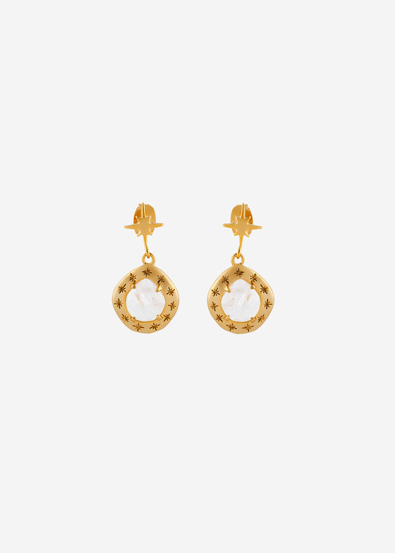 Серьги Wisteria Gems Золотистые серьги со звездами