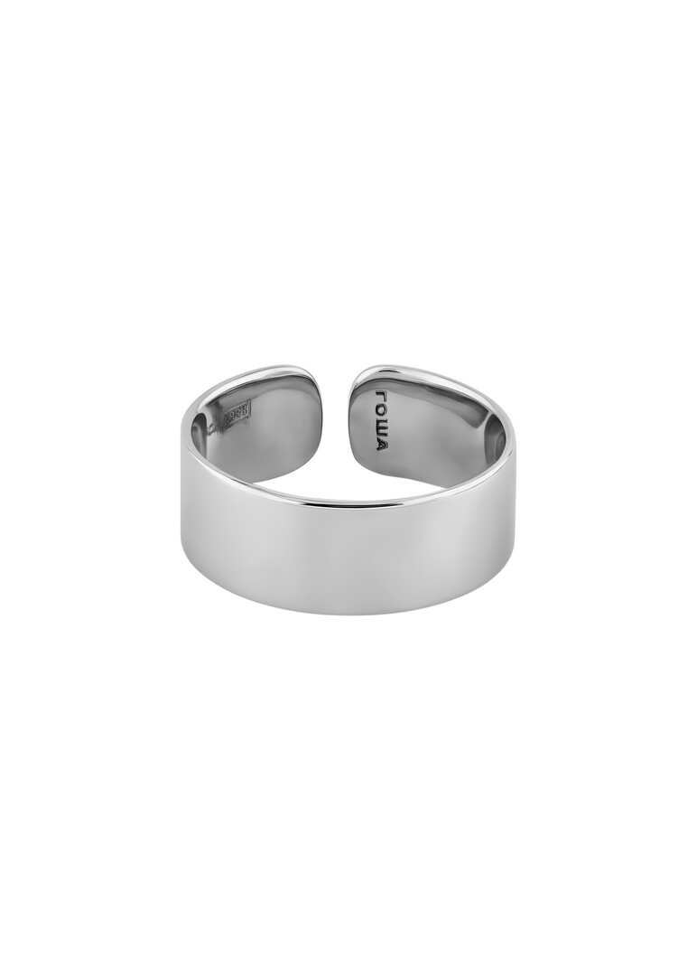 set of thin silver rings