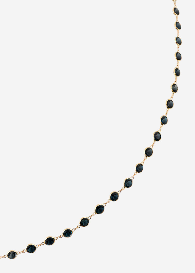 Gold necklace with topaz