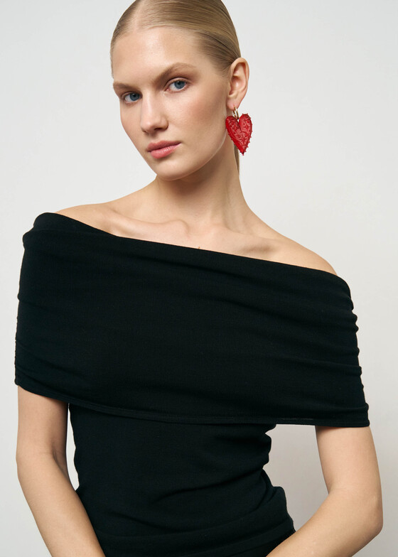 Моносерьги Maru Jewelry Моносерьга Red drama