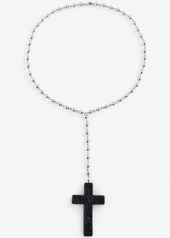 Сотуары и колье-галстуки Maru Jewelry Сотуар «Juliet черный крест с цветами»