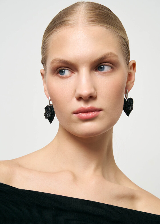 Серьги Maru Jewelry Серьги Black rose