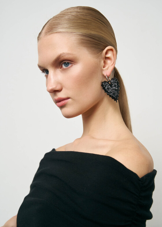 Моносерьги Maru Jewelry Моносерьга Black drama