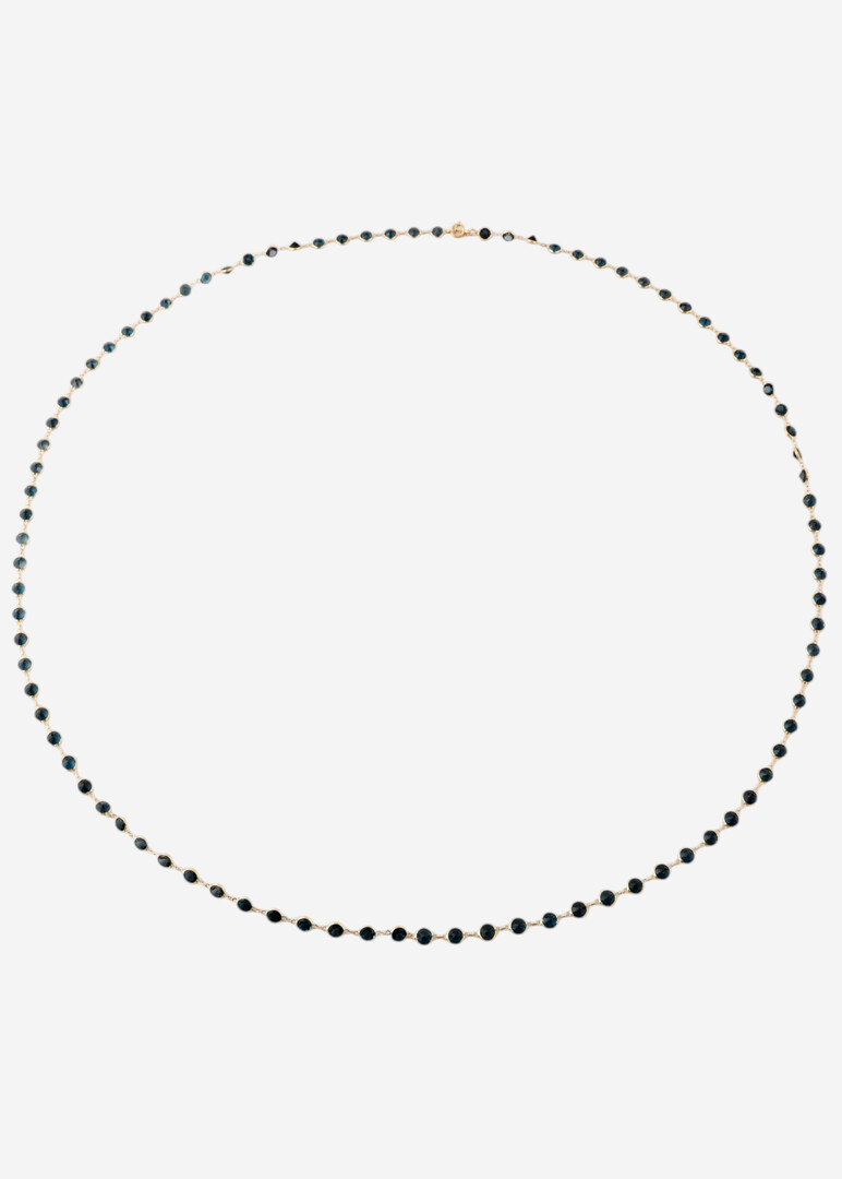 Gold necklace with topaz