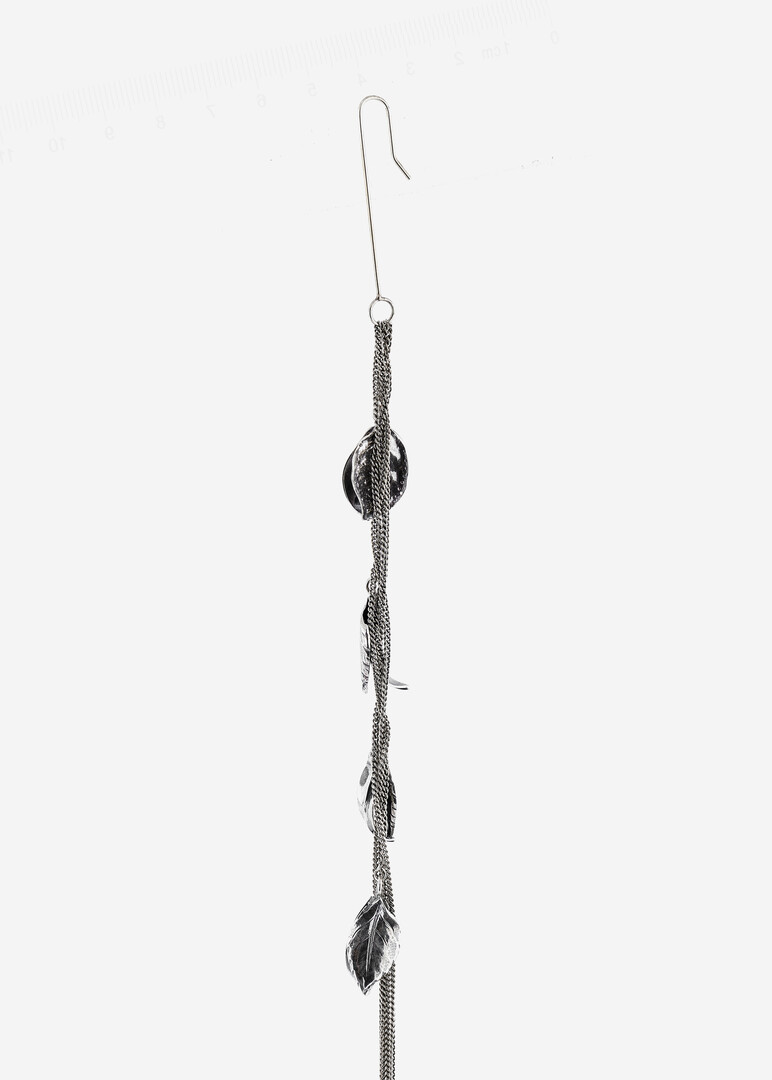 silver mono earring