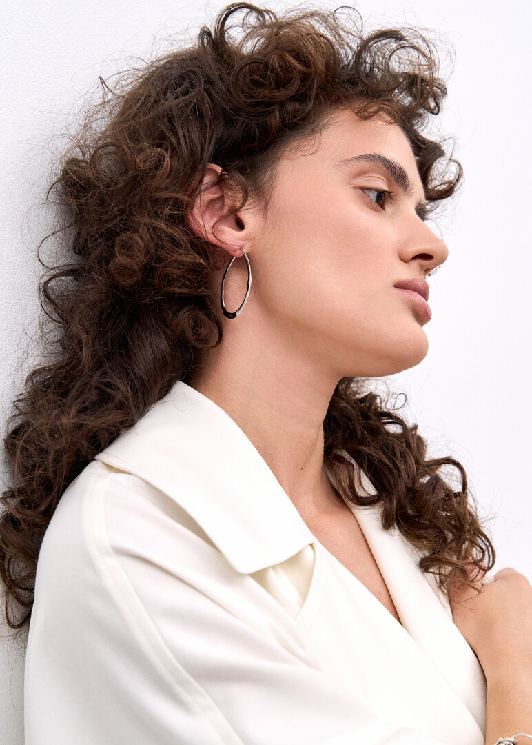 silver-tone earrings Ova
