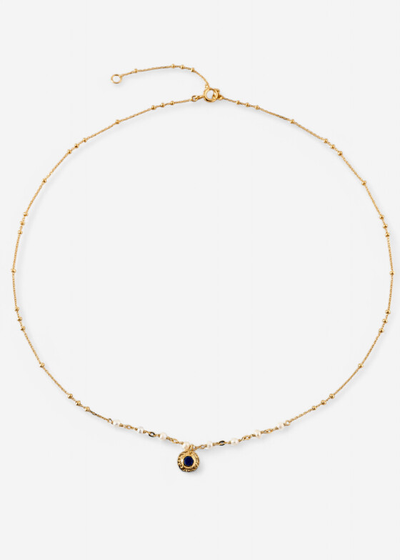Колье с подвесами Wisteria Gems Колье с лазуритом и жемчугом