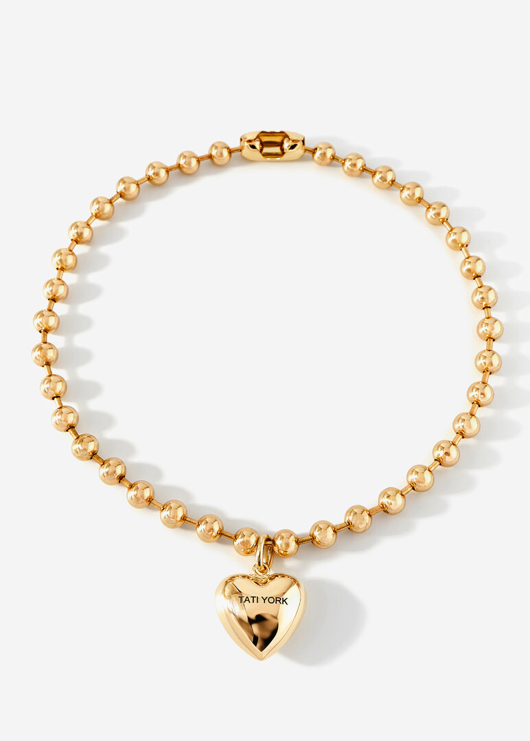 Gold necklace-Goldie Heart Chain