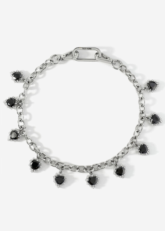 Колье с подвесами TATI YORK Серебристое колье Vivi black