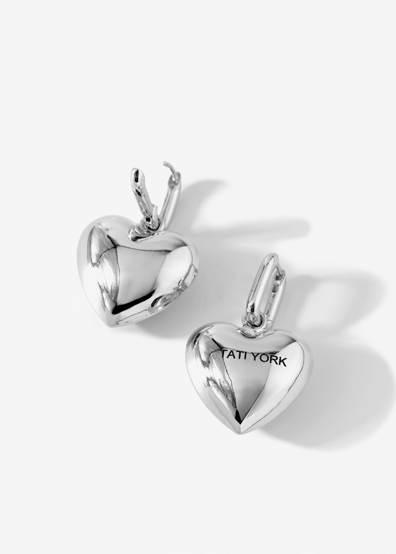 Silver Heart Earrings