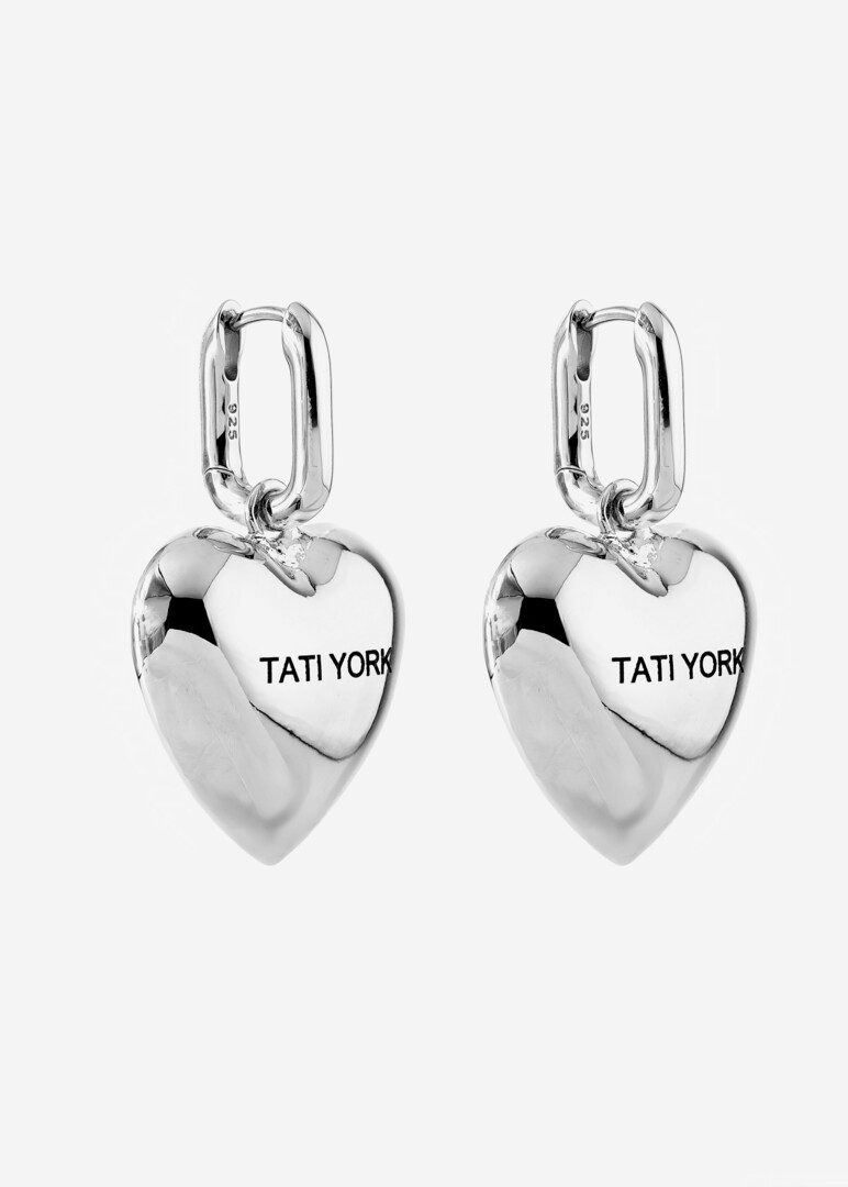 Silver Heart Earrings