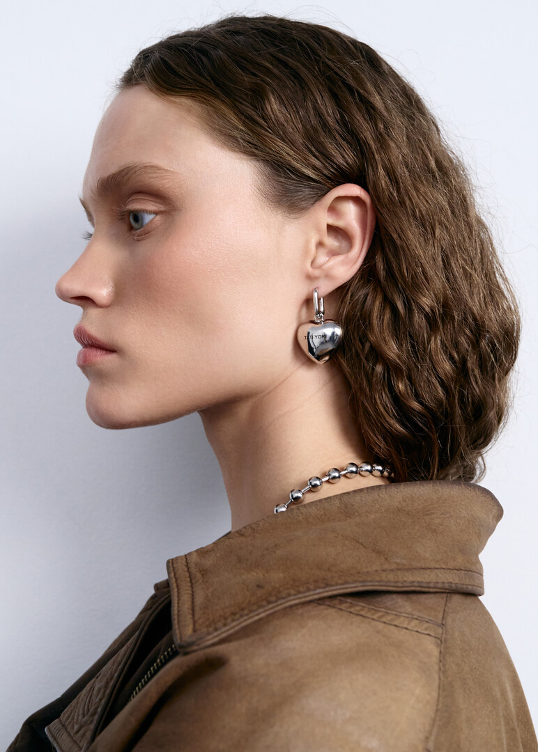 Silver Heart Earrings
