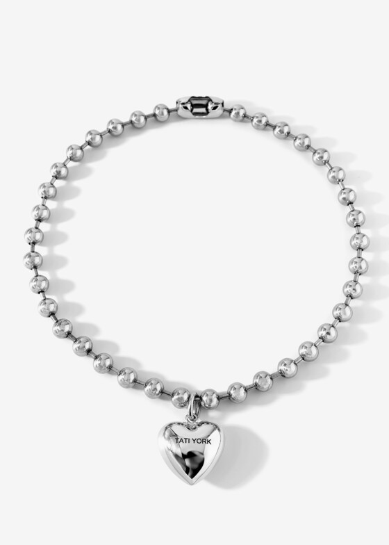 Кулоны и подвески TATI YORK Серебристое колье-цепь Silver One